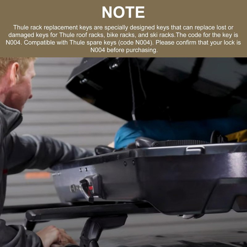 N004 Key Replacement, Series Frame Key for Thule Roof Racks,Carriers,Crossbars[Code N004]