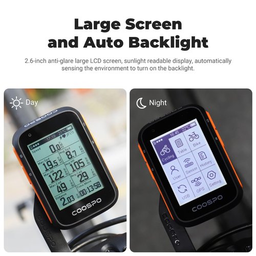 COOSPO Bike Computer Wireless GPS,Bike Speedometer with Auto Backlight, Bluetooth5.0 ANT Cycling GPS Computer,Bicycle Computer Wireless BC200 Bundle with CooSpo Cadence Speed Sensor …