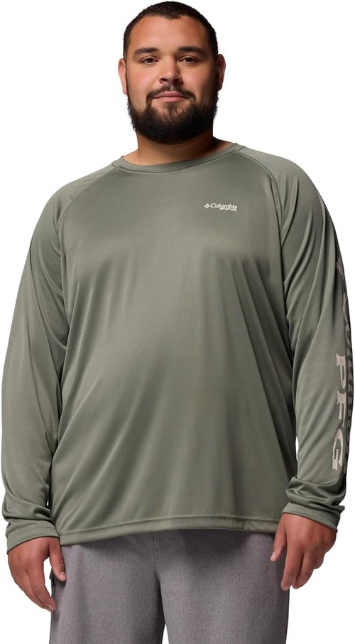 Columbia Men's PFG Terminal Tackle Long Sleeve Fishing Shirt - Quick-Dry, Lightweight, Blue