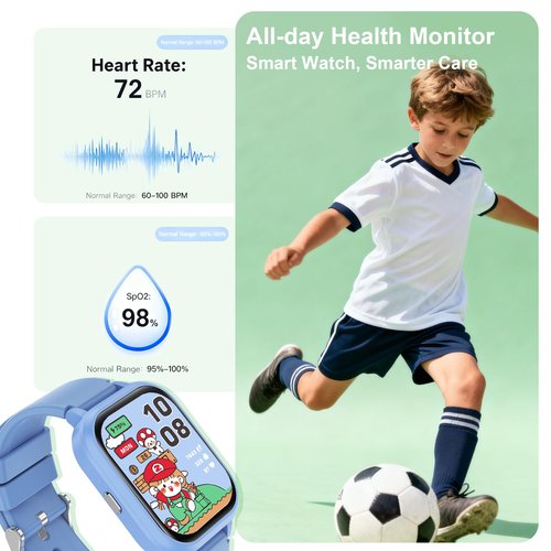 Pink Smart Watch for Girls, IP68 Youth Watch with 20+ Sports Modes, 1.8" Bluetooth Girls Fitness Tracker with APP, Heart Rate Sleep Monitor, Pedometer, Class Mode, 13 Alarms, Game, Teens Festival Gift