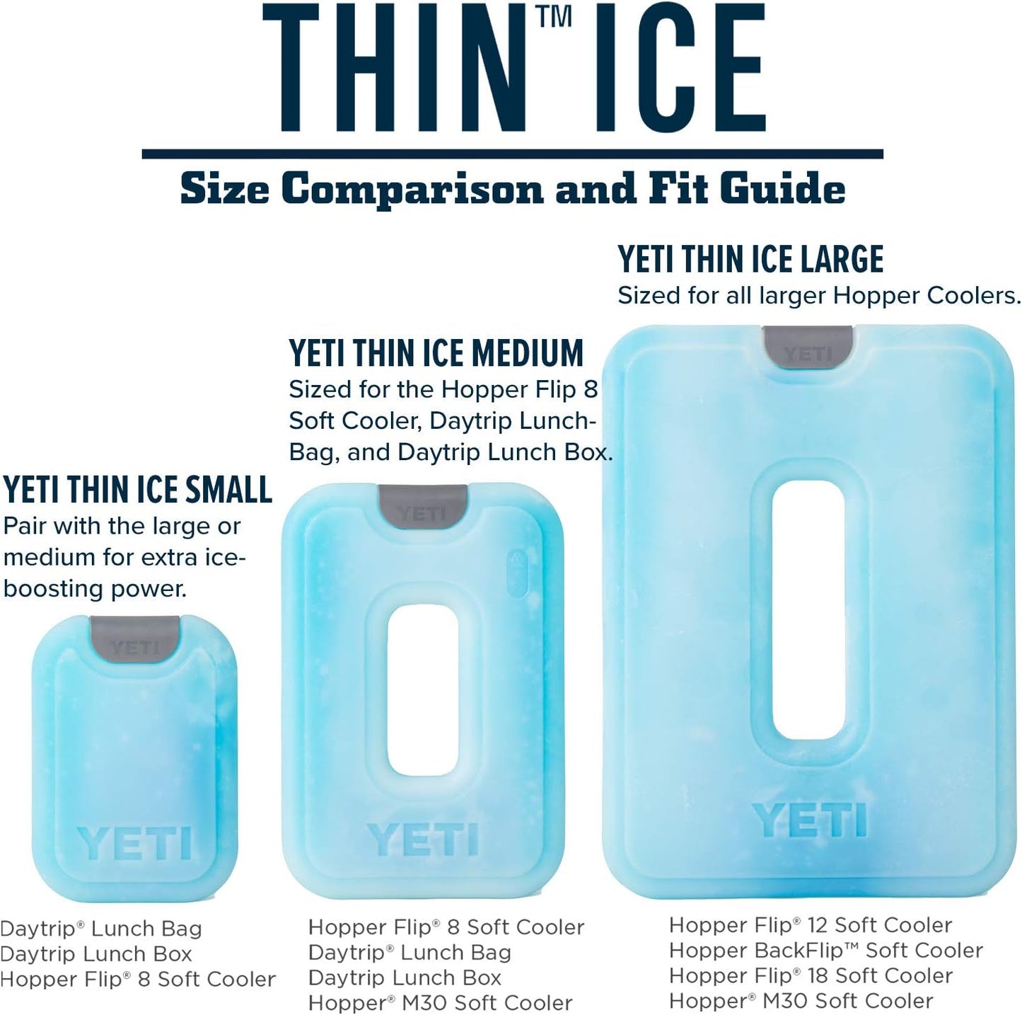 YETI ICE Refreezable Cooler Ice Pack - Reusable Design for Long-Lasting Cold | Perfect for Outdoor Use