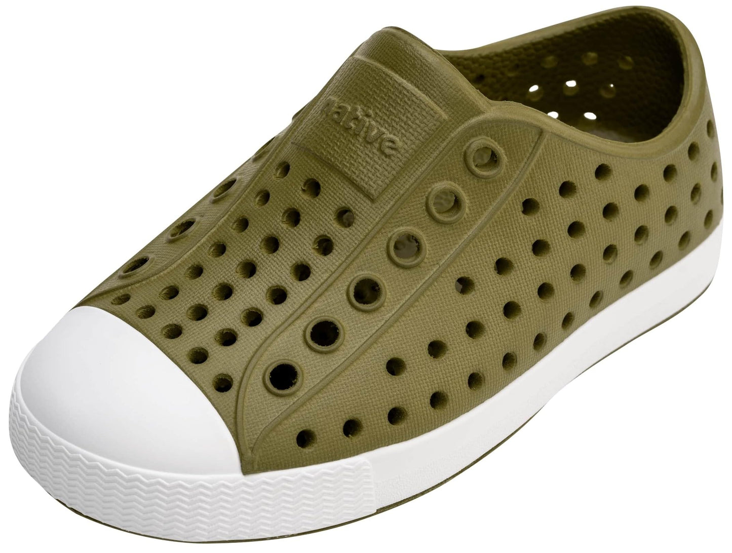 Native Shoes Unisex-Kids Jefferson Sneakers, Rookie Green/Shell White, 4 Big Kid