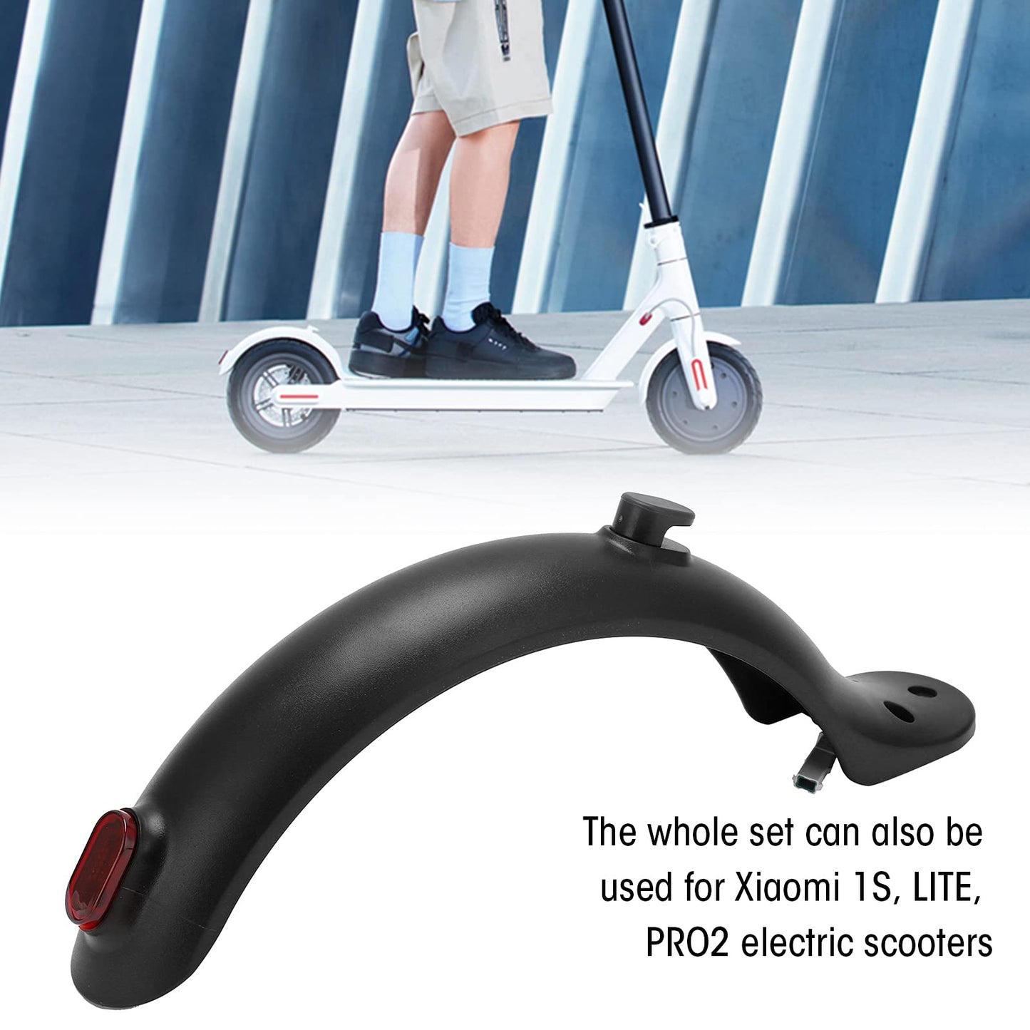 SWOQ Scooter, Electric Scooter Rear Mugguard Recyclable for Mijia M365(Black)