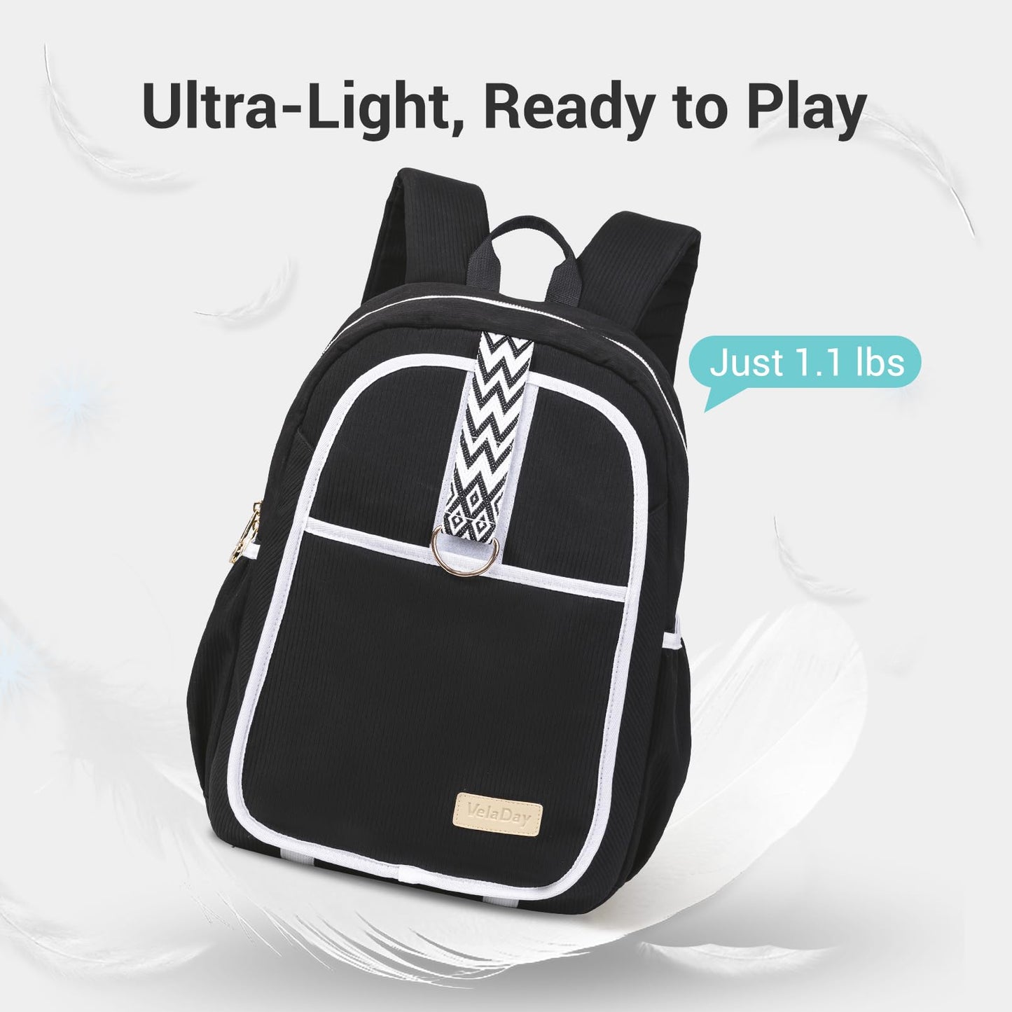VELADAY Tennis Bag for Women Girl, Stylish Quilted Tennis Pickleball Racket Backpack Wet Pocket, Women Weekend Bag for Travel