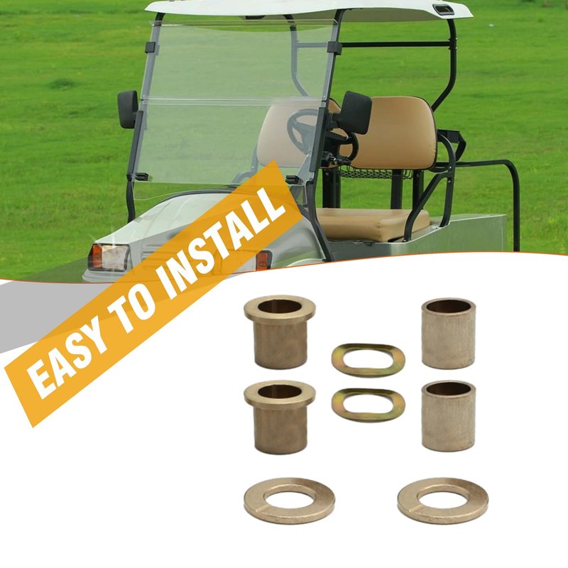 Zreneyfex Pin Spindle Bushing Kit for Golf Cart Replaces 8067 7048 1010150 101638 Upper/Lower Spindle Bronze Bushing King Pin Bushing Fits Club Car Replacement for Club Car DS 1981-Up
