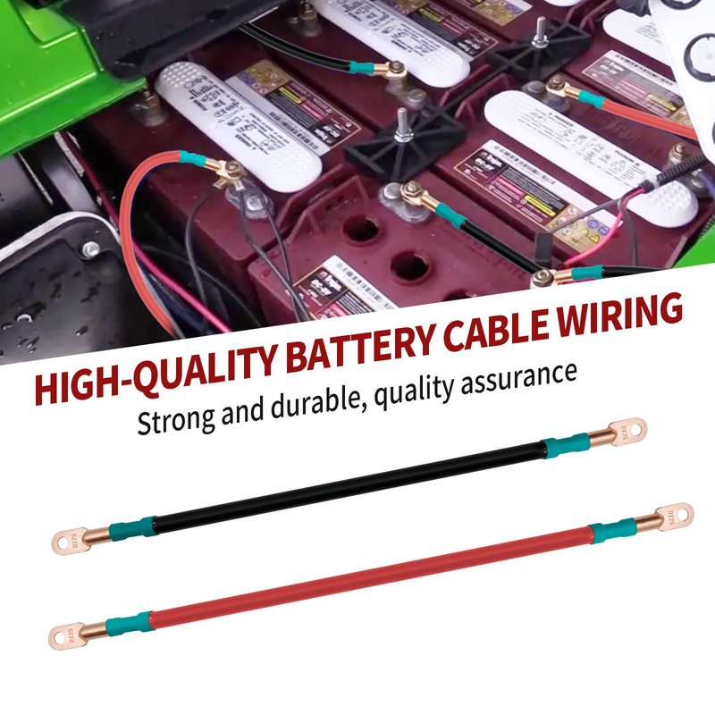 SYOWADA 36Ft Black Cable with 38Ft Red Cable Pure Copper Universal Battery Cable for Golf Carts Replacement for Yamaha EZGO Motor Battery Connection Cables