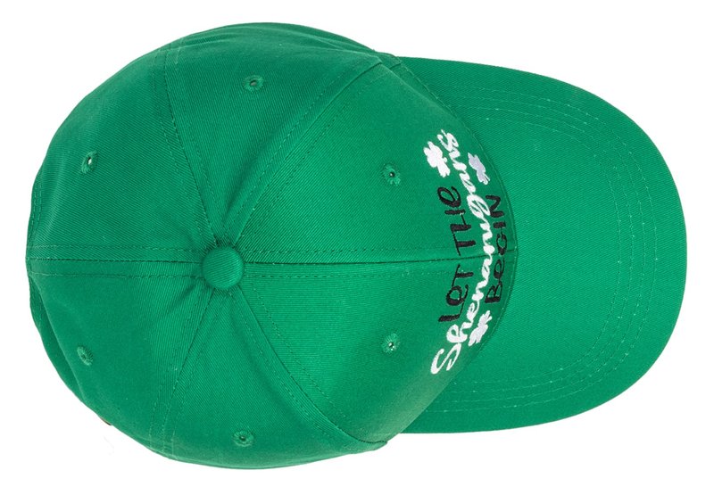 St. Patrick's Day Shamrocks Green Baseball Caps - Cotton Embroidery Lucky 3-Leaf-Clover Visor Dad Trucker Hats