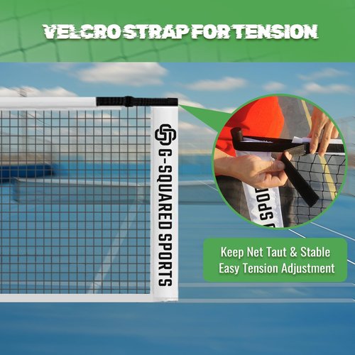 G-SQAURED Pickleball Replacement Net 22ft x 3ft - Indoor/Outdoor Use, Fits Most Free-Standing Pickle Ball Frames(Net Only)