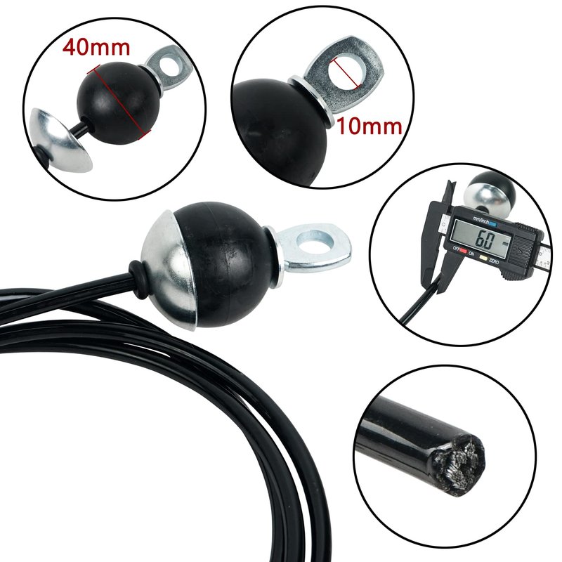 Luwint 6mm Gym Cable Replacement, 157’’ Adjustable Pulley Cable with Stopper Ball & Installation Kit, 440 lbs Capacity Steel Rope for LAT Pulldown Home Gym Machine DIY Pulley System Accessories