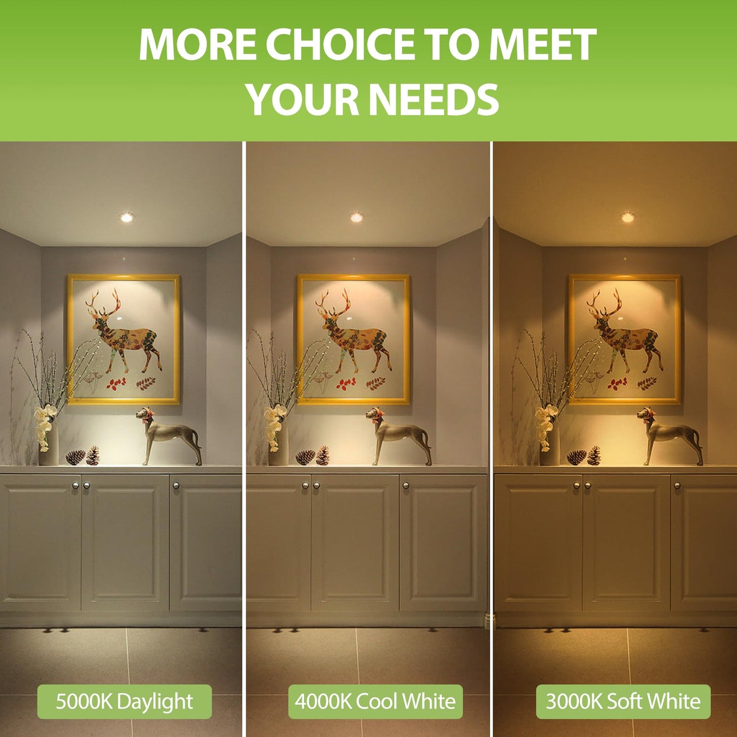 SETEN 6 Pack GU10 LED Bulbs, 6W (50W Halogen Equivalent) Dimmable 5000K Daylight, 580LM, for Track Lighting, Recessed Can Lights, Kitchen & Display Lighting