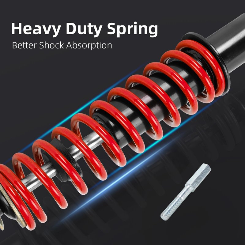 Roykaw Golf Cart Shocks Compatible with EZGO TXT & Medalist Gas & Electric Since 1994, TXT Shock Absorbers with Coil Over & Extenders, OEM # 70630-G01, 70928-G01, 76418-G01, 2PCS, Red
