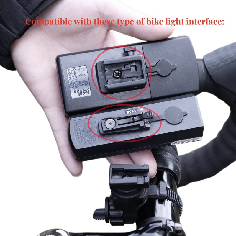 NELboNs Bike Light Mount Compatible with CAT Eye Volt 200/300/400/800,Ampp400/500/800/1100 Torch Flashlight Mount Quick-Release Light Holder