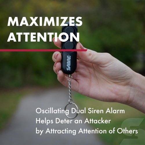 SABRE Personal Safety Kit With Pepper Spray and Personal Alarm, 3X longer spray time, Intuitive Finger Grip, 120dB Alarm, Audible Up To 1,280-Feet (390-Meters)