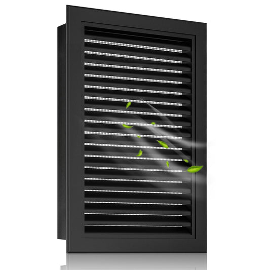 Zepoty 18" x 24" Gable Vent - Premium Aluminum, Sturdy & Stylish Shed Vents with Screen, Effectively Removing Heat- Ideal for Ventilation in Houses [Vent Opening: 16" x 22"]