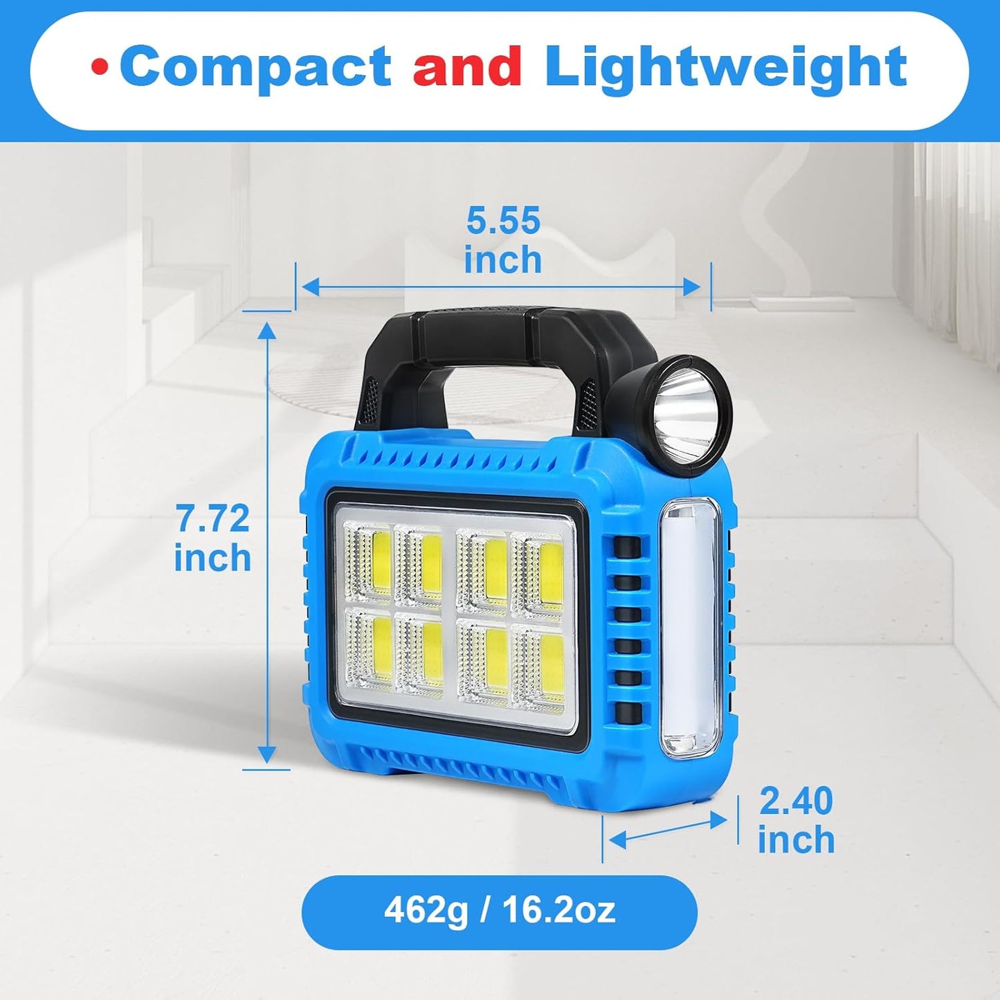 TANSOREN Solar Lanterns - 4 Pack LED Camping Lights | Rechargeable Emergency Flashlights for Survival Kits