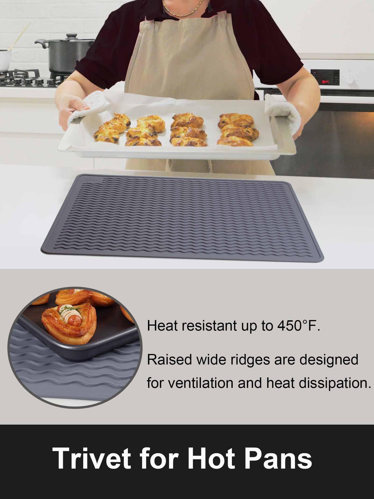 XiFEO Stove Top Covers for Electric Stove, Food Grade Heavy Duty Silicone Glass Stove Top Cover Protector, Induction Cooktop Protector, Heat Resistant Range Ceramic Stove Top Covers Mat, Oven Cover