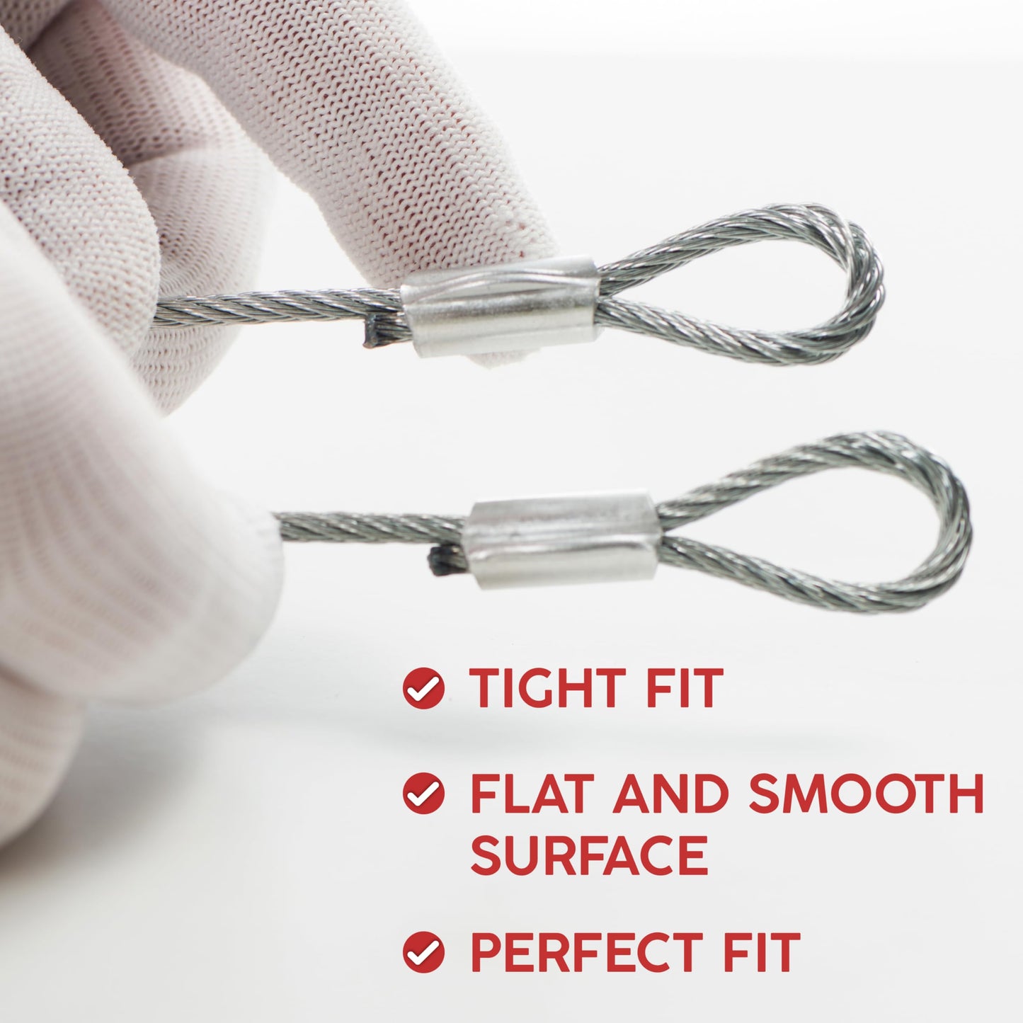 2 Pack, 8.5 FT Garage Door Cables Torsion Spring Wire, Replacement Cable Wire, Garage Door Replacement Parts