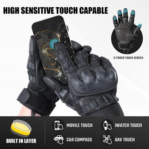 AXBXCX Motorcycle Tactical Gloves - Durable, Flexible Protection with Touchscreen Capability | Ideal for Outdoor Use