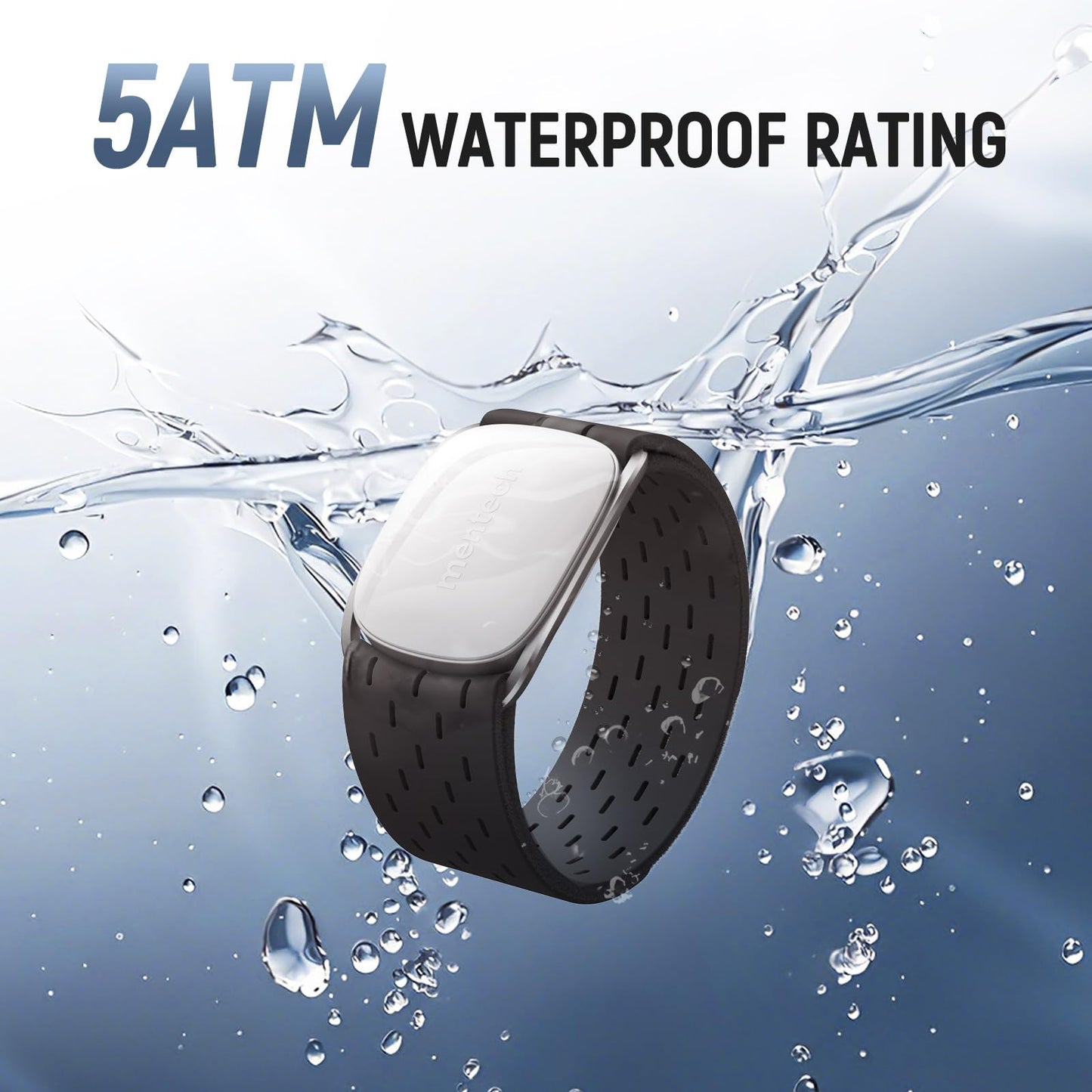 ANT+ Bluetooth Heart Rate Monitor, Portable Arm Heart Rate Monitor, 140 Hours Battery Life, Real Time Monitoring, Custom Interval, Waterproof, Use for Running Cycling Gym, ect (Long)