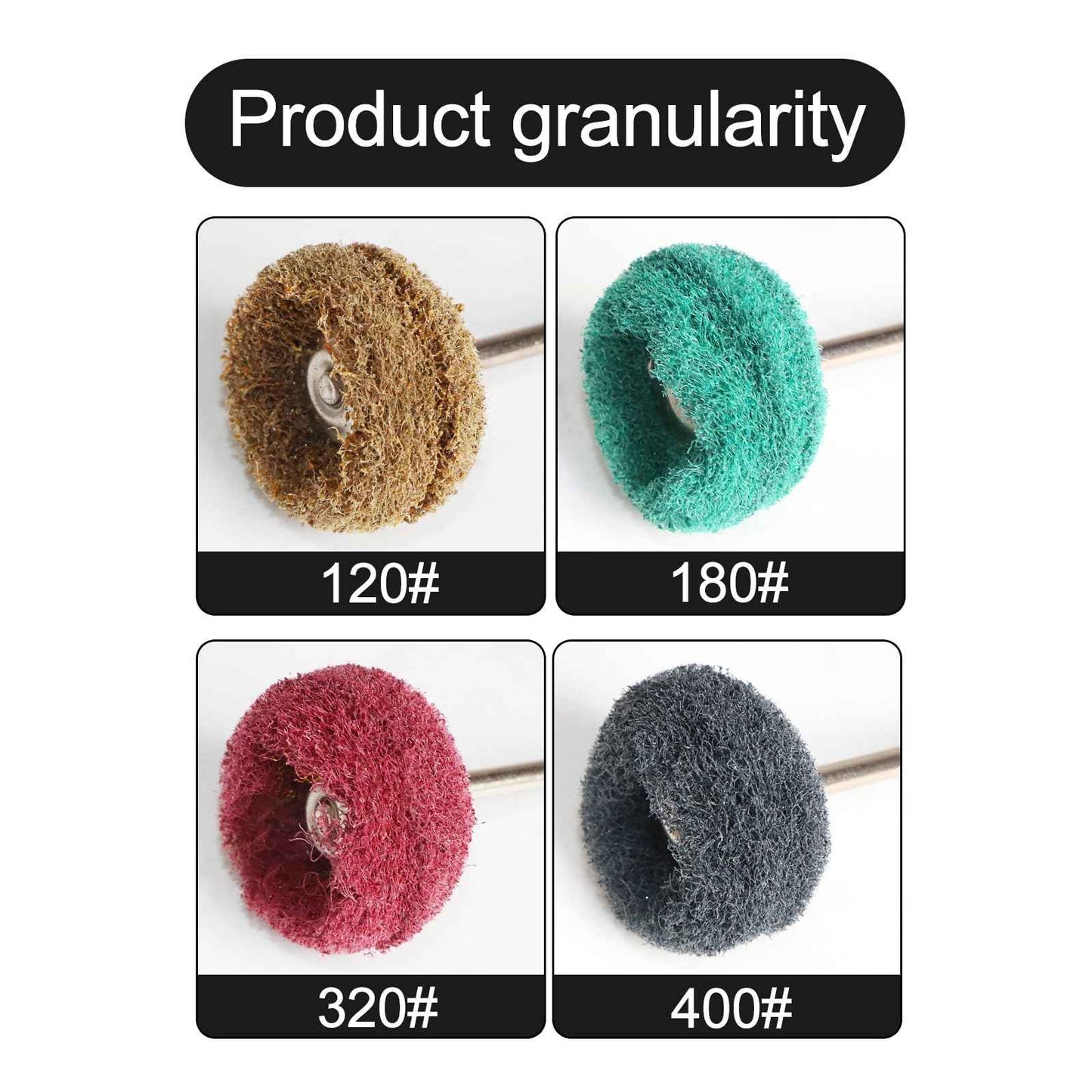 150 PCS Polishing Buffing Wheel for Dremel Polishing Kit, Abrasive Buffing Polishing Wheel Set for Rotary Tool Accessories, with 3mm Shank