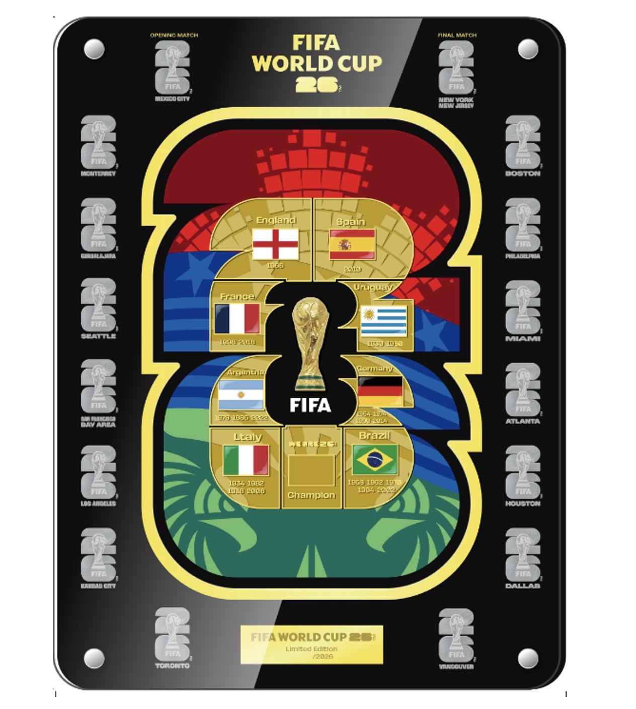 Officially Licensed FIFA World Cup 2026 Champion Pin Collection Set – Limited Edition DIY Enamel Set (Only 2026 Globally) – Individually Numbered Serialized Memorabilia