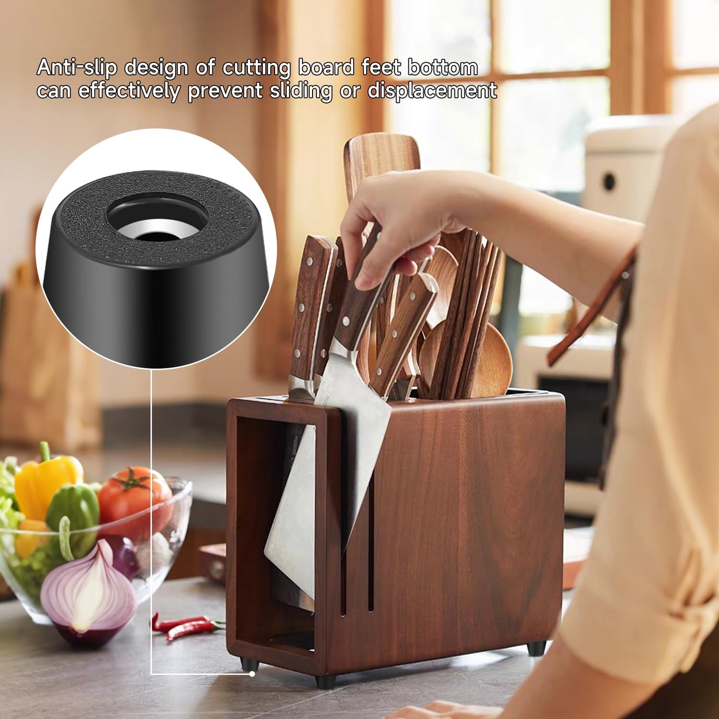 Tmyjfjingxi 128PCS Cutting Board Rubber Feet Non Slip with 304 Stainless Screws Small and Large Size Rubber Bumpers for Cutting Board, Furniture, Electronics