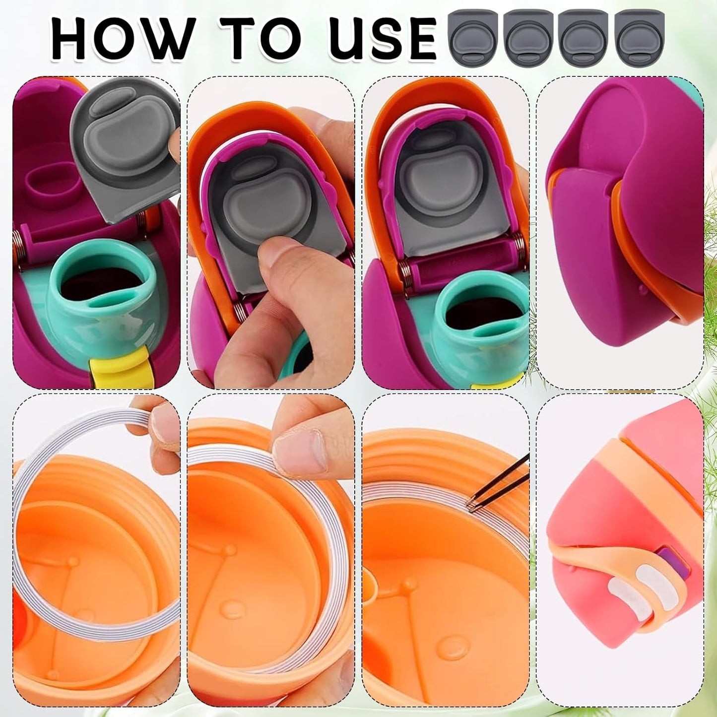 Owala Replacement Rubber Stopper & O-Ring Gasket - Compatible with 24oz & 32oz Water Bottles