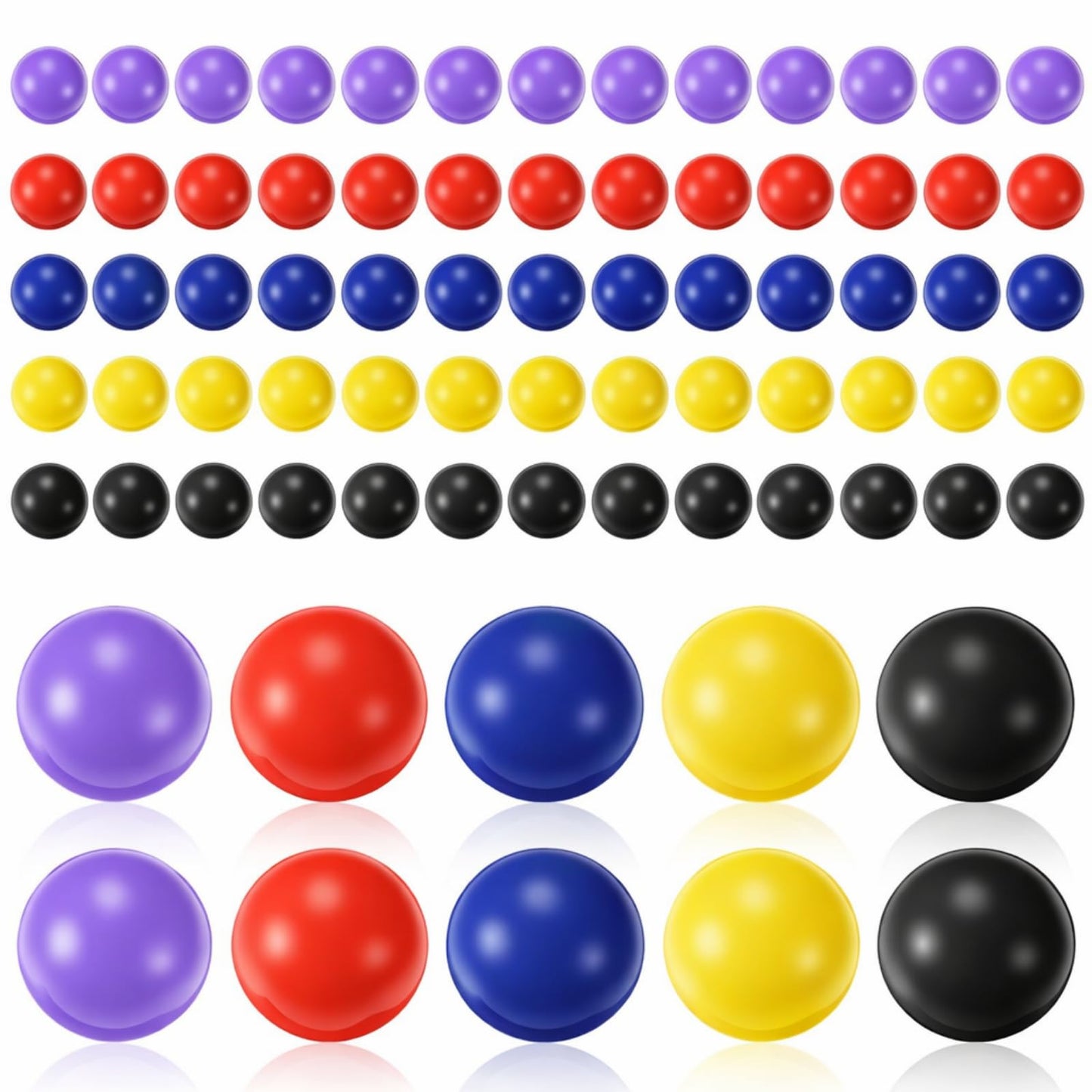 Silipull 100 x 68 Caliber Projectiles for Self Defense and Practice, 68 Cal Solid Nylon Balls, Reusable Plastic Ammo Projectiles Hard Paintball for Defense Target Shooting
