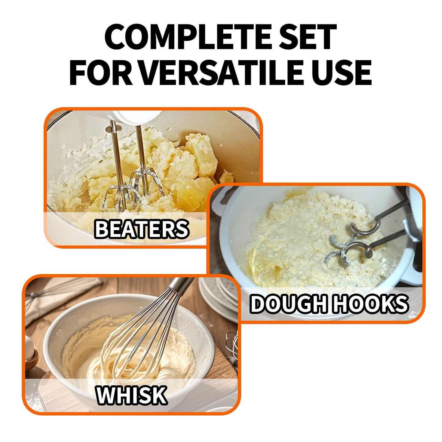 2 Pack Hand Mixer Attachments Beaters Compatible with BLACK and DECKER Electric Hand Held Mixer, Stainless Steel Replacement Parts, Beaters Electric Mixer Parts Accessories