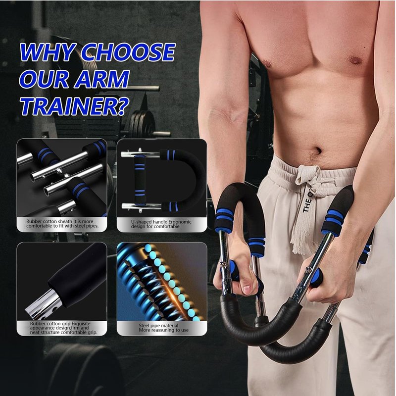 Adjustable Training Equipment Weighing 30-50 pounds, with Portable and Detachable Designs for arm Trainers and Forearm Strength Trainers.