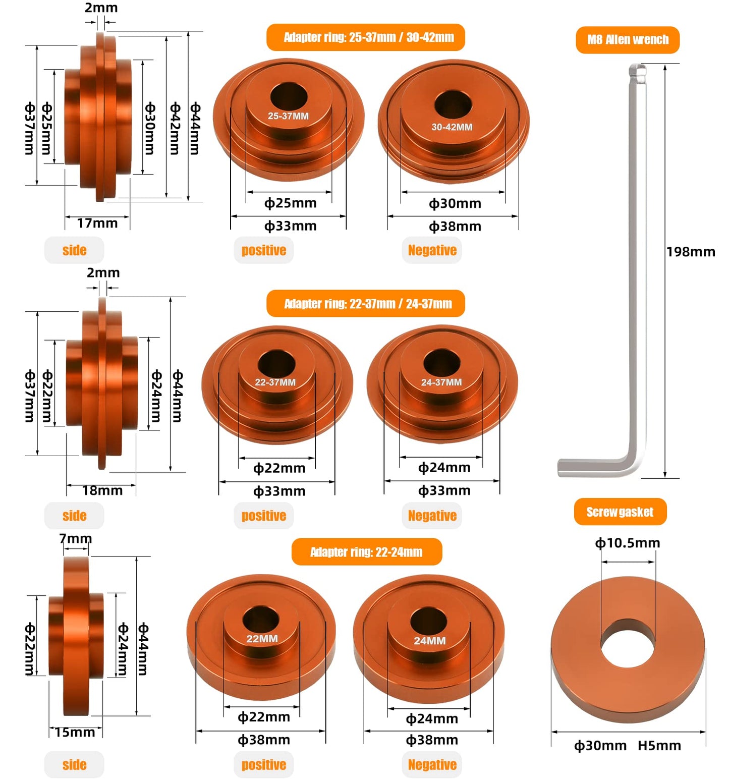 OugeWood Bicycle Bottom Bracket Install and Removal Tool Kit, Bearing Press Tool,Bike Bottom Bracket Remover,Suitable for BB86/BB30/BB91/BB92 and More