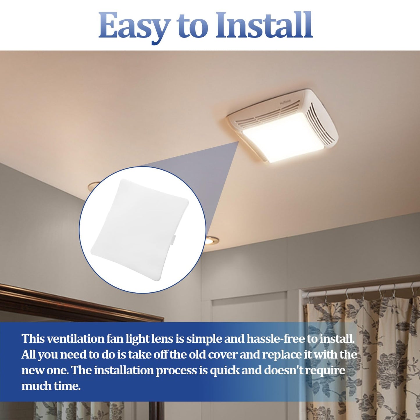 S99111381 Bathroom Ventilation Fan Lens Replacement Parts,Bath Exhaust Fan Light Cover Replacement for Nutone/Broan 769RL 769RFT 763RLN