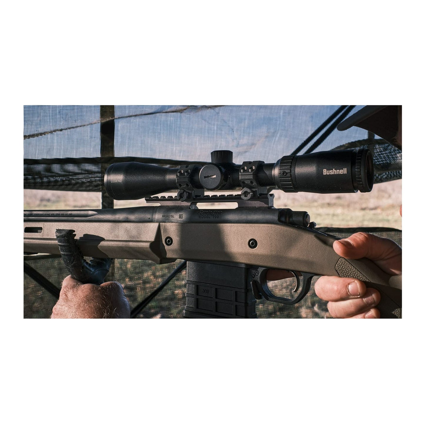 Bushnell Legend 3-9x40mm Illuminated Riflescope, Hunting Rifle Scope with Illuminated Multi-X Reticle