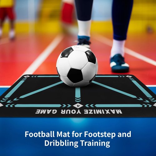 Football Footstep Training Mat, Soccer Training Mat,Football Door Mat Anti-Skid Carpet for Corner Football Field Ground, Soccer Trainer Dribble Silent Auxiliary Mat, Ball Control Training Player Equipment