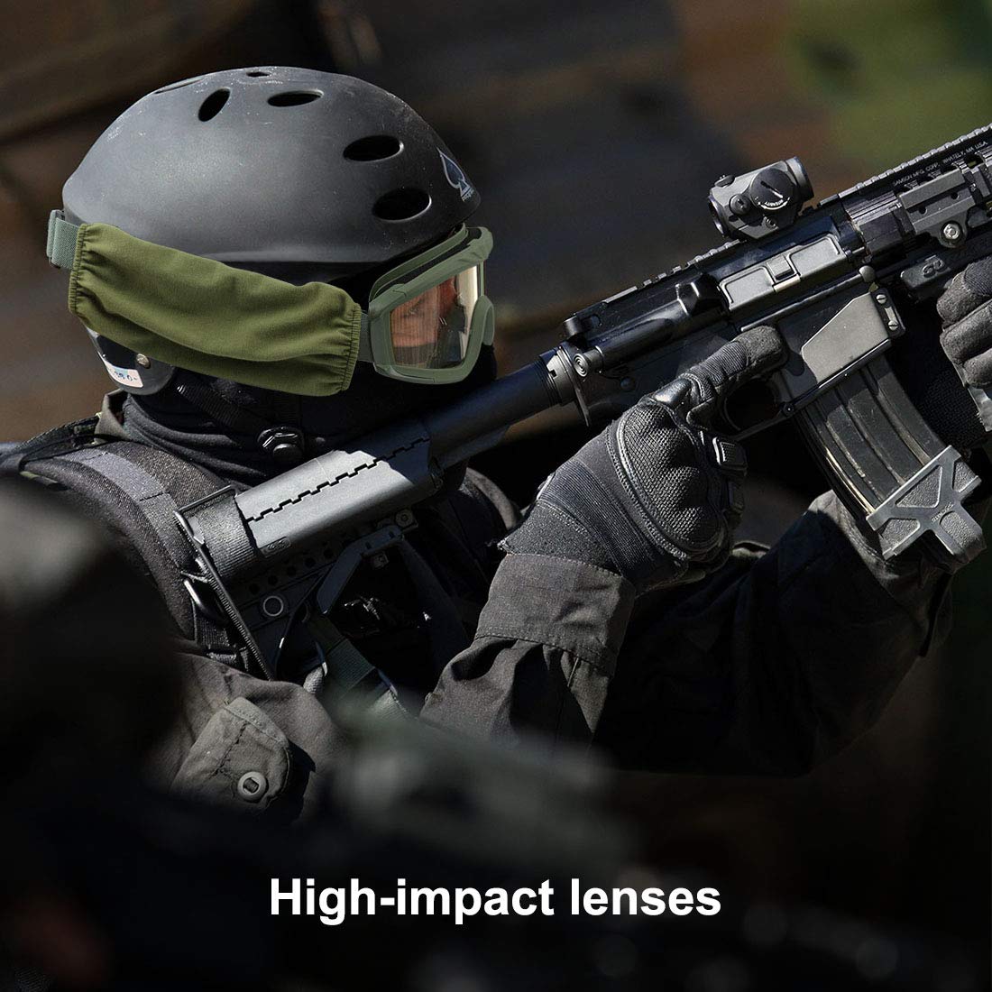 xaegistac Airsoft Goggles-Tactical Goggles Anti Fog ANSI Z87.1