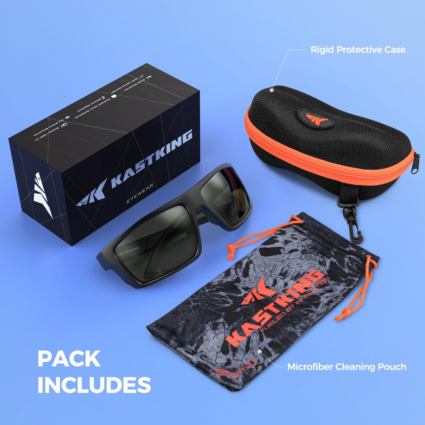 KastKing Waccamaw Bifocal Polarized Sunglasses, Bifocal x1.5 Magnifications, Polycarbonate Lenses, Full Wrap Frame Design, Sports Reader Sunglasses for Men & Women, UV400 Protection