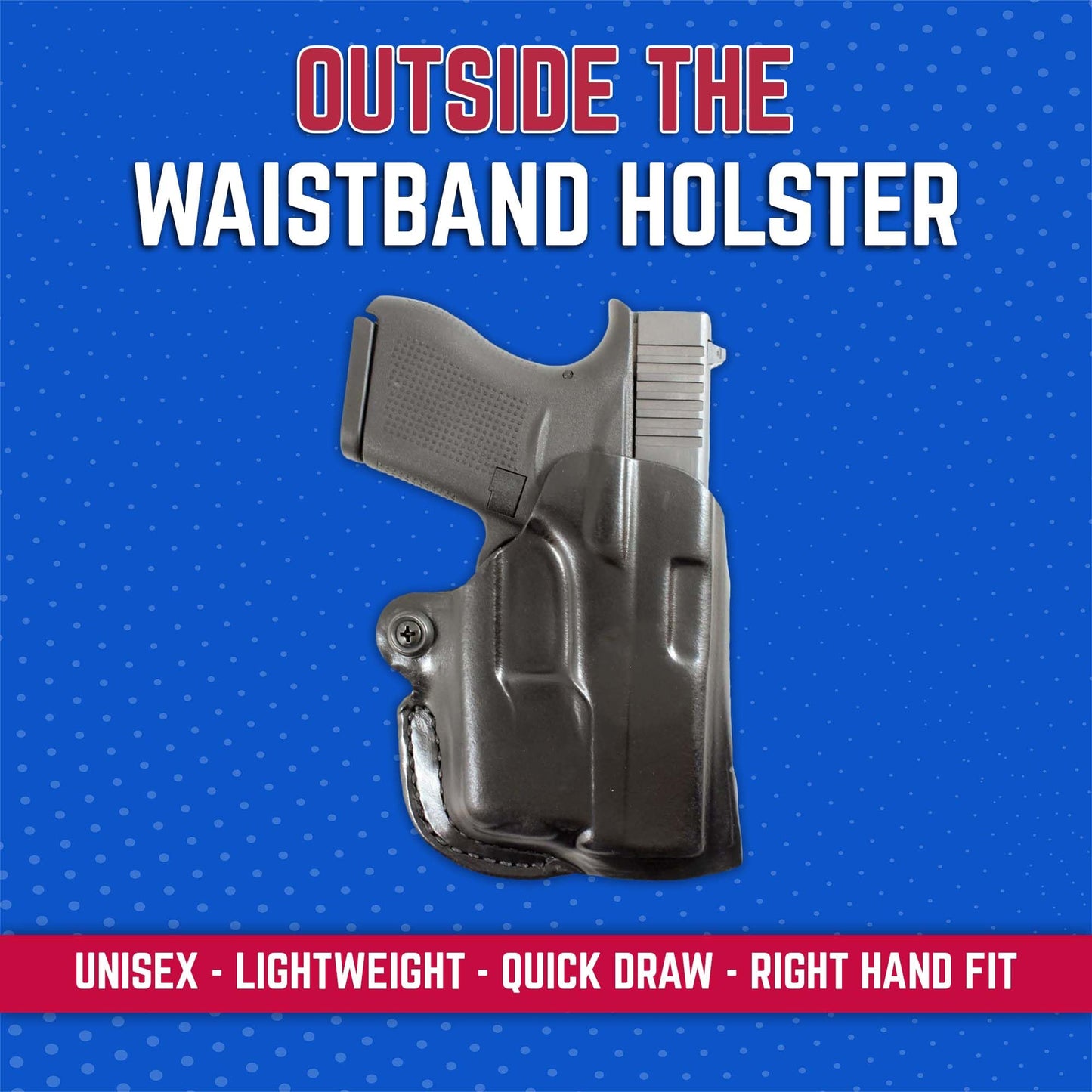 DeSantis Mini Scabbard OWB Leather Holster for Pistols and Revolvers - Open Carry Gun Holster for Men & Women, Quick Draw, Discreet, Compact & Adjustable, Fits 1 3/4" Belt