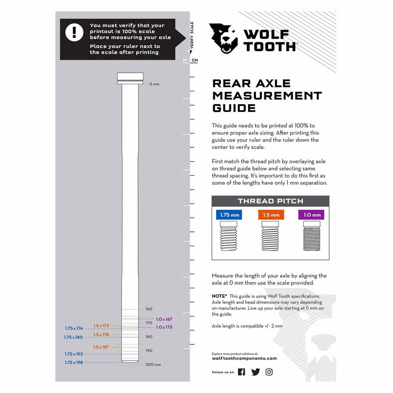 Wolf Axle Rear Thru Axles for Mountain Frames and Forks