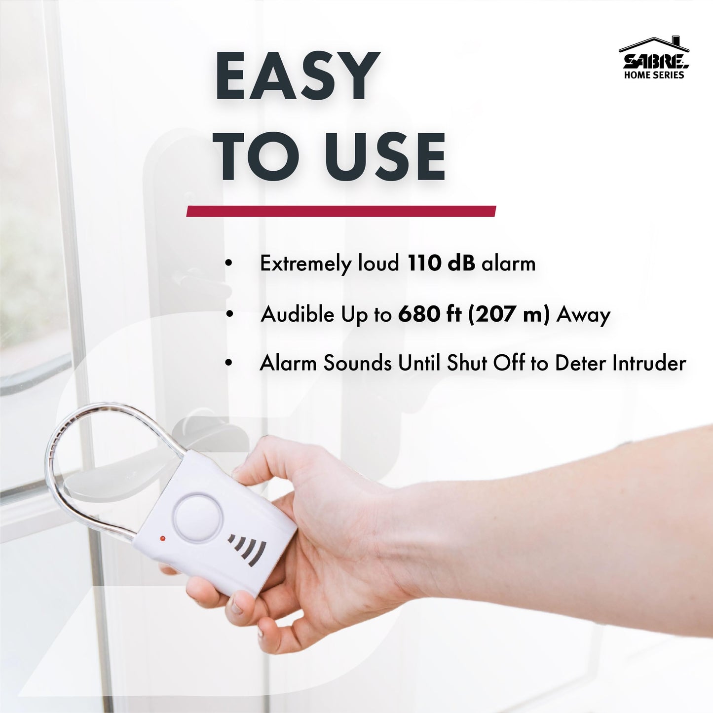 SABRE 110dB Door Handle Alarm