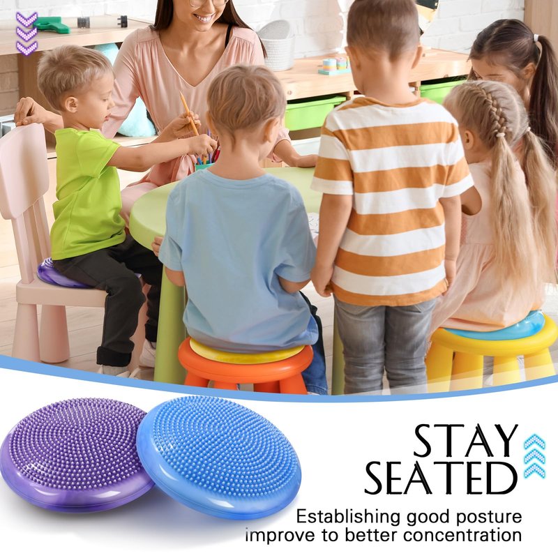 WinnerWhy 8 Pcs Wobble Cushion with Cloud Design Wiggle Seat for Sensory Kids Flexible Sensory Seating Balance Disc for Classroom Elementary Office Home