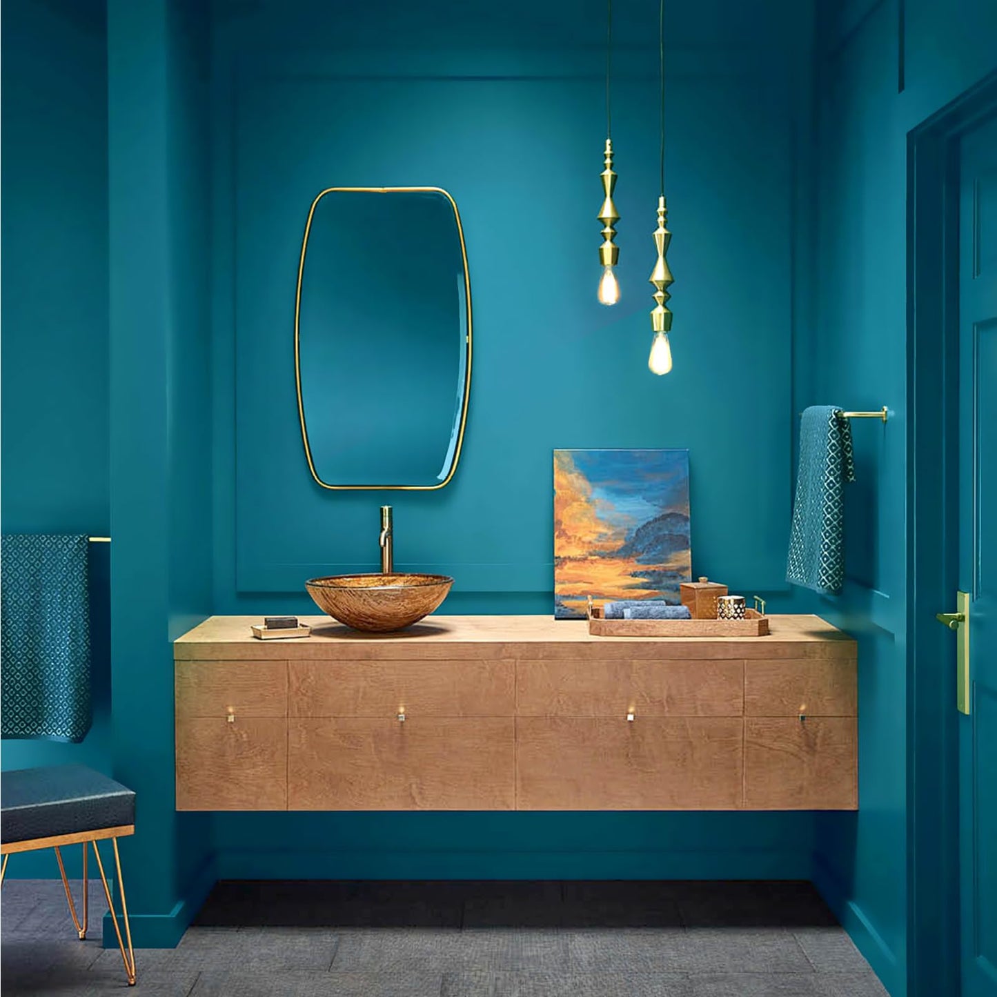 Teal Peel and Stick Wallpaper 15.7"x118" Solid Colour Contact Paper Modern Removable Self-Adhesive Vinyl Wallpaper for Room Walls Shelf Countertops Cabinets