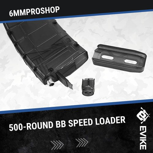 Evike Airsoft - 6mmProShop 500rd Airsoft Universal BB Speed Loader (Color: Large ~500rds / Gray)