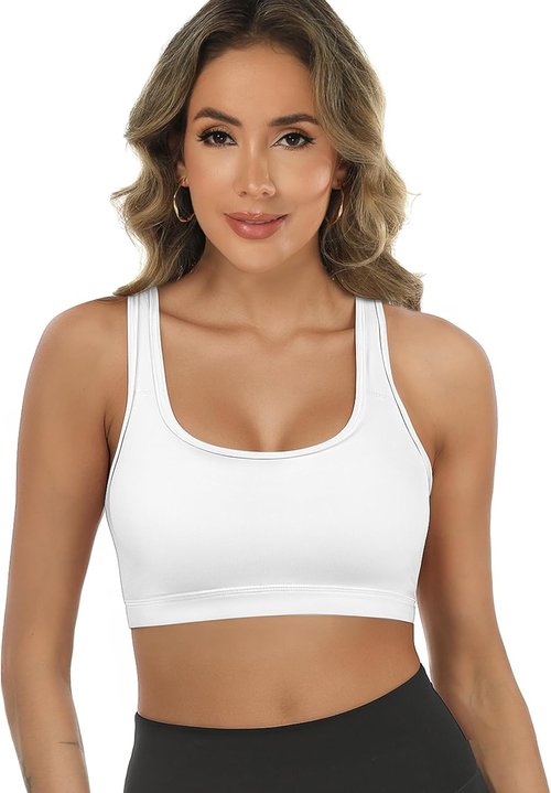 Buauty Sports Bras for Women - Medium Support Racerback Gym & Yoga Bra | 2 Pack