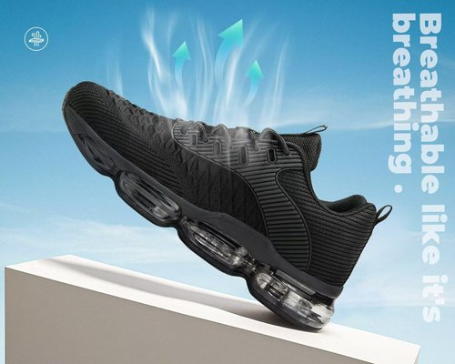 Kapsen Mens Running Shoes Air Cushion Tennis Walking Sneakers Casual Sport Gym Jogging All/Black 9.5