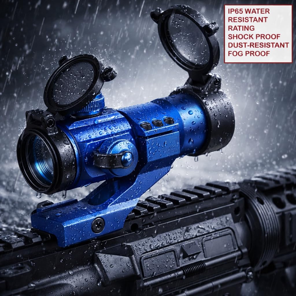 Tactical Scope Reflex Stinger 4 MOA Red - Green Dot Sight with Picatinny Mount (Blue Color)