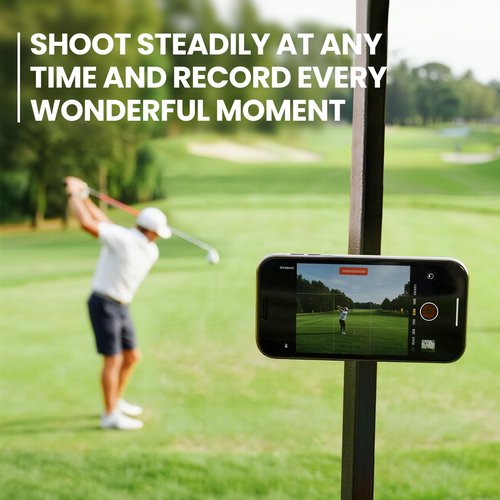 GGV Golf Cart Phone Holder, Magnetic Phone Mount Compatible with MagSafe iPhone Universal Cell Phones, 360° Adjustable, Golf Cart Accessories Valentines Day Gift for Men and Women