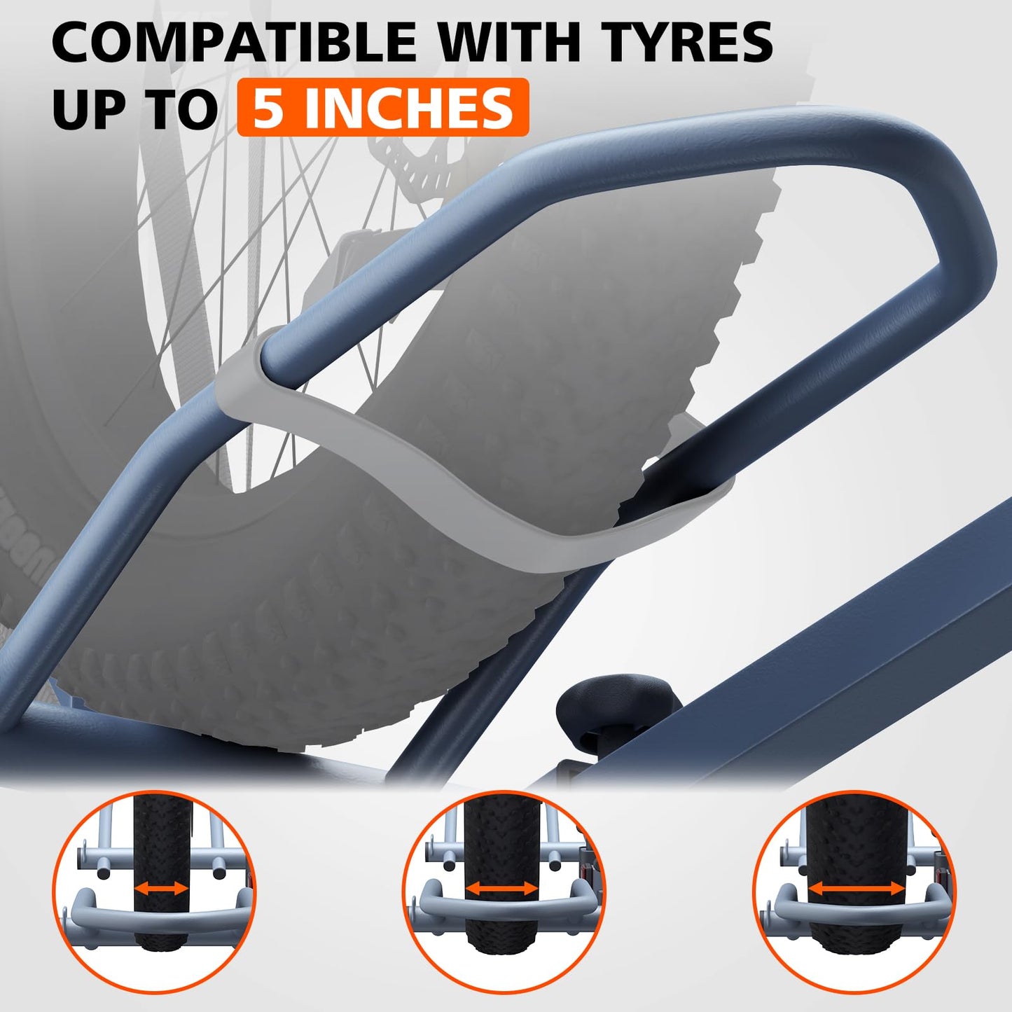 AKHAL-TEKE Bike Hitch Rack, Wobble Free Smart Tilting Bike Rack, Foldable 2-Bike Rack for Standard, Fat Tire and E-Bike, 2-Bike 180 lbs Capacity, Fits 2-inch Receiver