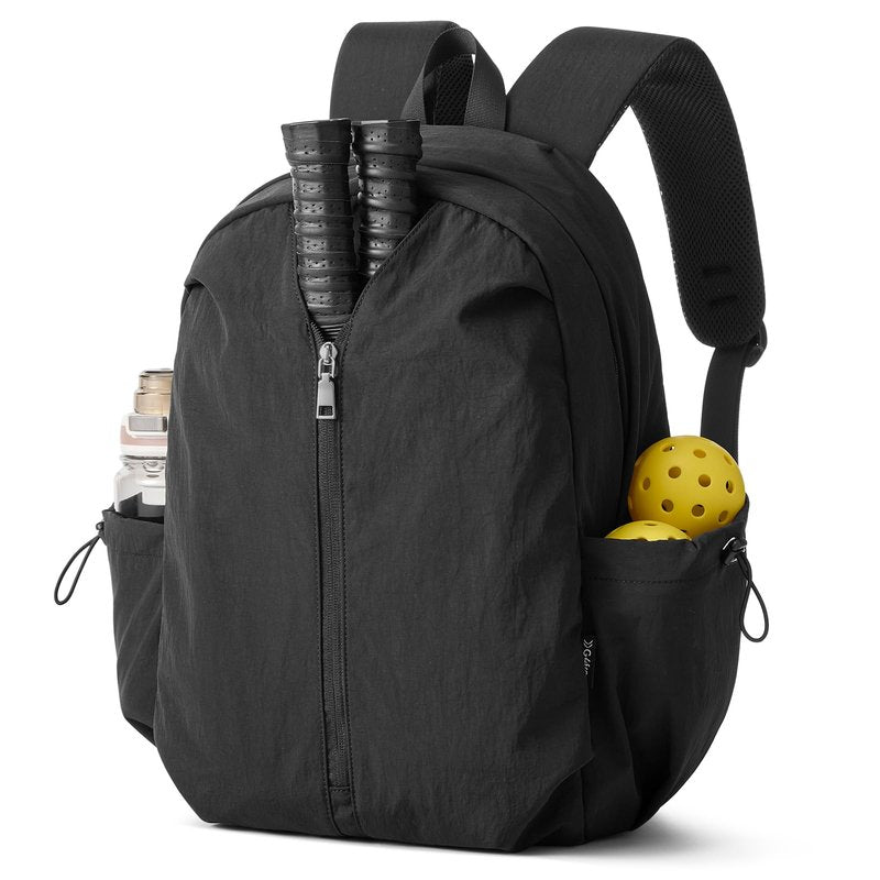 G4Free 20L Pickleball Bag for Women, Pickleball Paddle Backpack with Fence Hook, Work Travle Bag with 15" Laptop Compartment-Black