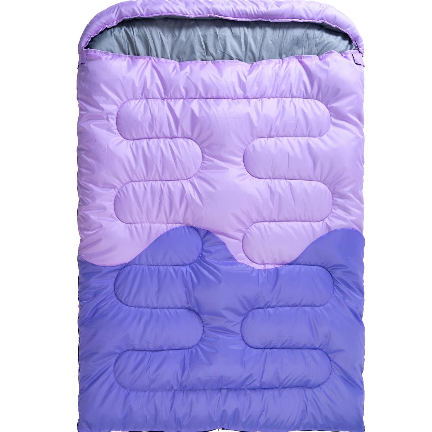 Sleeping Bag - Double Camping Sleeping Bags 2 Person for Adults Kids Boys Girls for Hiking Backpacking - Warm Cold Weather Lightweight Portable with Compression Bag for Indoors Outdoors Activities