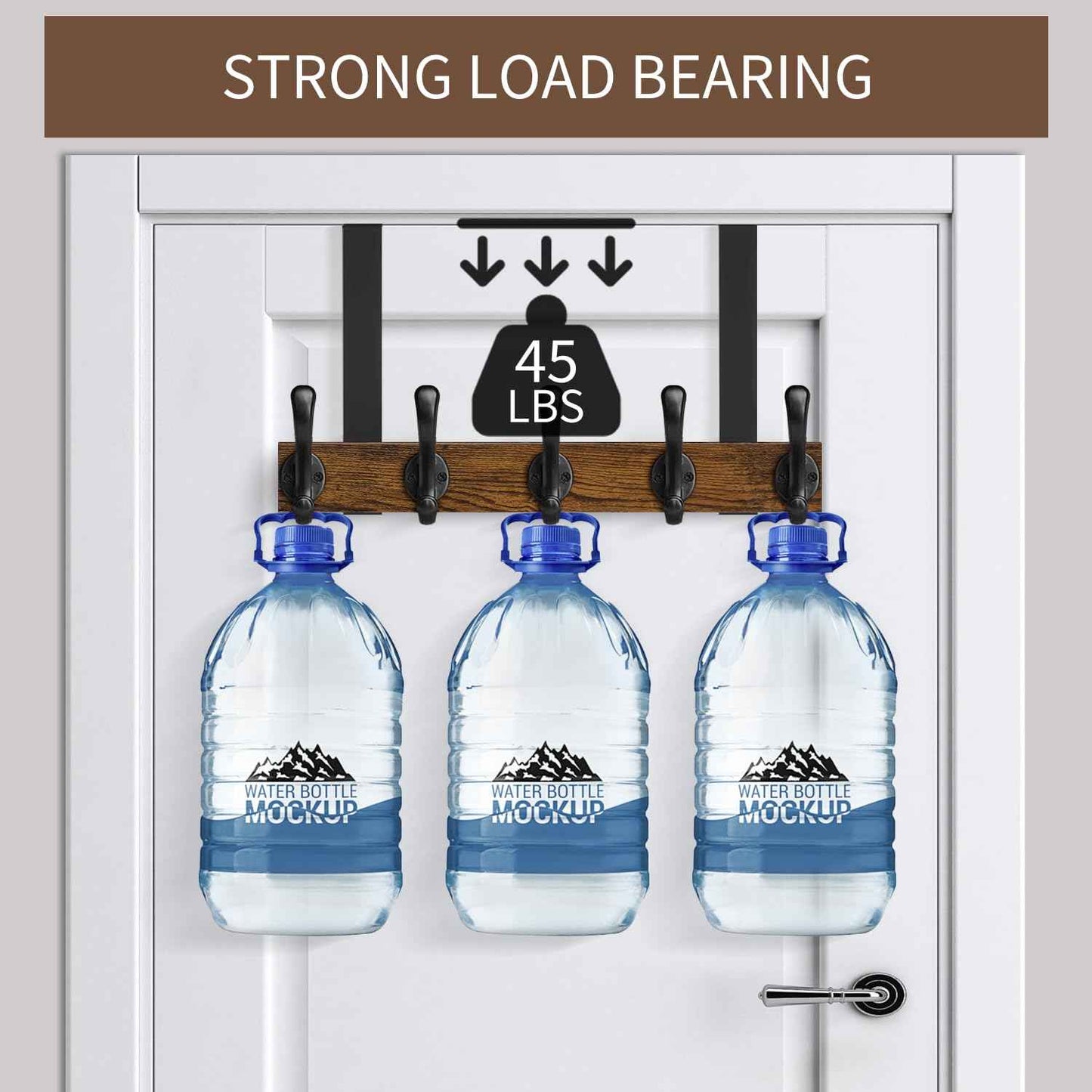 YINMIT Over The Door Hooks, Heavy Duty Over Door Hanger Hook, Over Door Towel Rack, Door Hanger, Door Coat Hanger for Hanging Towels, Clothes, Hats, Back of Bathroom Door